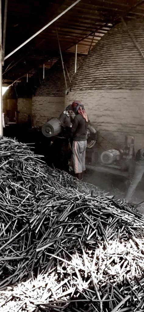 Refined jute stick charcoal powder ready for export by Captain Charcoal Industries Ltd.